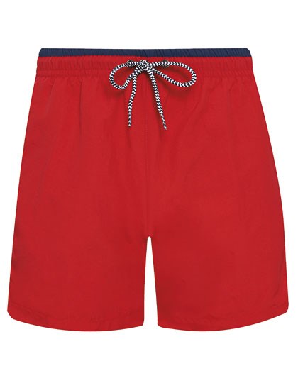 Asquith & Fox - Men´s Swim Shorts - Red, Navy