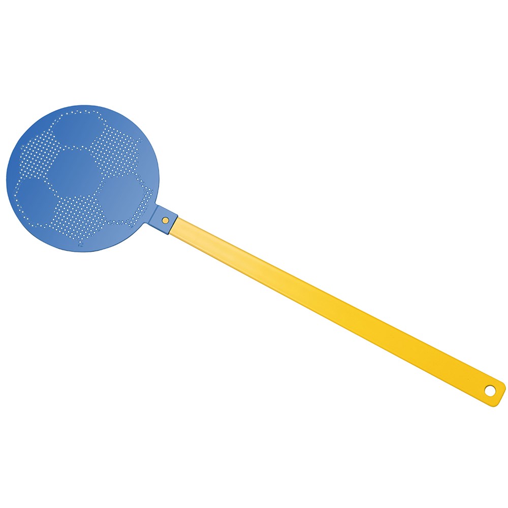 Fliegenklatsche "Fußball" - gelb/blau